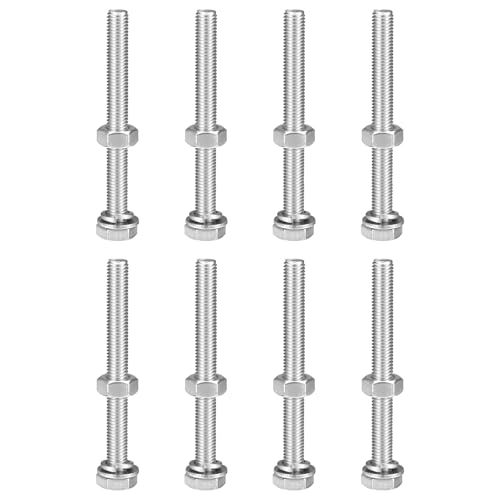 Pernos mecánicos M10 x 100 mm con tuercas hexagonales y arandelas inoxidables para motor