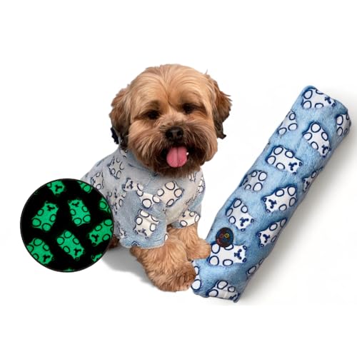 WAY PET Pijamas que Brilham no Escuro, Roupas para Cães com Capuz Pompom, Roupas para Cães Pequenos,