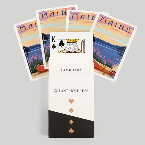 Maine, Canoe and Lake, 52 Naipes Póker para Adultos miniatura 6