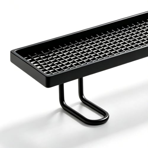 Estantería para lavabo de baño de plástico gris con contenedor de drenaje flotante 7