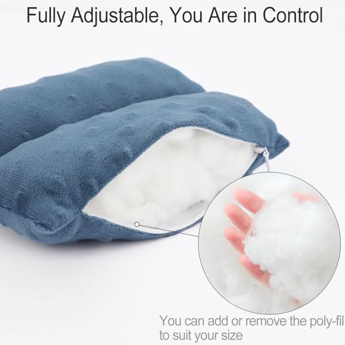 Image of Little Port Pillow Heart Surgery Pillows for Chemo Port After Open Heart Surgery Recovery Gifts Bypass Pacemaker Must Haves Protector Cushion Minky Dot Denim Blue