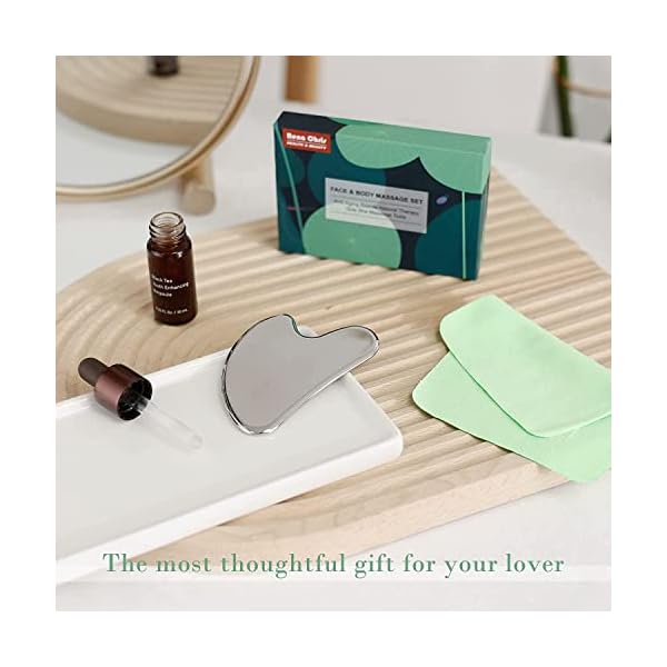 Gua Sha Gesichtswerkzeug, natürlicher Jadestein, Guasha-Brett für Spa, Akupunkturtherapie, Triggerpunkt-Behandlung, Gua Sha Schab-Massagewerkzeug – Bild 8