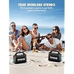 Portable Bluetooth Speaker Wireless - Loud Speakers 80W Peak, 20H Playtime, Light Show, TWS, Deep Bass, BT 5.3, IPX6 Waterproof for Outdoor Travel Camping Beach Pool - Black - Image 4