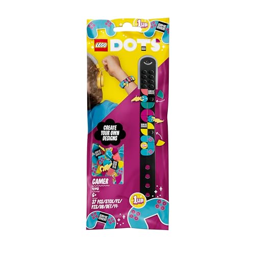 LEGO 41943 DOTS Gamer - Braccialetto con Ciondoli, Kit Creazione Gioielli Fai-da-te, Giocattoli Creativi per Bambini e...