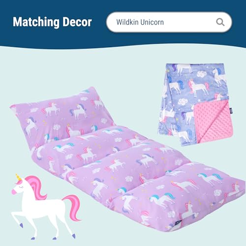 Image of Wildkin Kids Cotton Full Comforter Set - Lightweight, Fits Full Mattress, Two Pillow Shams Included - Unicorn