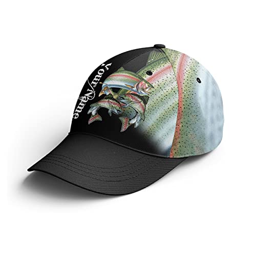 Rainbow Trout Fishing Cap - Custom Fishing Hat Unisex Fishing Baseball Angler Hat Cap With Snapback Closure #TOP1
