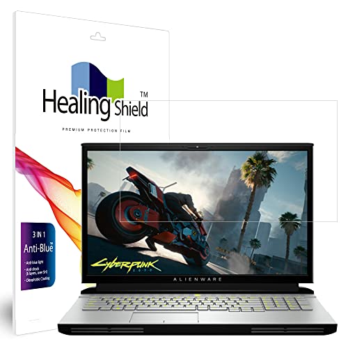 Muellery Healingshield スキンシール液晶保護フィルム Screen Protector Eye Protection Anti UV Blue Ray Film Compatible with Dell Alienware Area