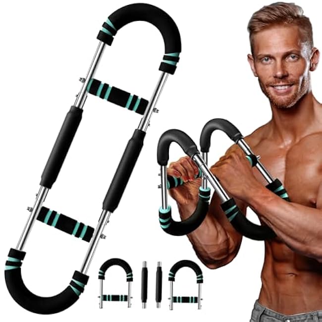 Chest Workout Equipment,Twister Arm Trainer with Adjustable 60-110lb Resistance,Portable Chest Trainer for Men,Strength Training Fitness and Home Workout