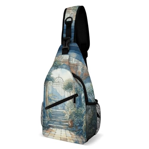 Sac à dos à bandoulière chat gris idéal pour randonnée et voyages légers
