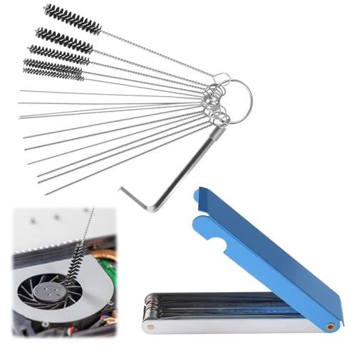 Image of 2 Pack Carb Cleaning Brushes Kit, Torch Tip Dirt Removal Set for Jets Nozzles Orifices, Throttle Body Tools for Chainsaw Motorcycle ATV Carb Welding Stove Shower Head Maintenance