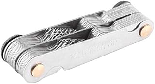 51/52Pc Thread Measuring Gage Stainless Steel Precise Screw Thread Measuring Gage Pitch Measuring Tool 60 and 55 Degree Screw(Metric& Imperial(52pc))