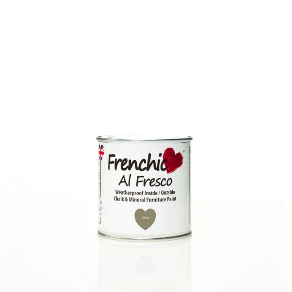 Frenchic Olive Green With Strong Brown Notes Olivia - Al Fresco Weatherproof Inside & Outside Chalk Paint - 250Ml