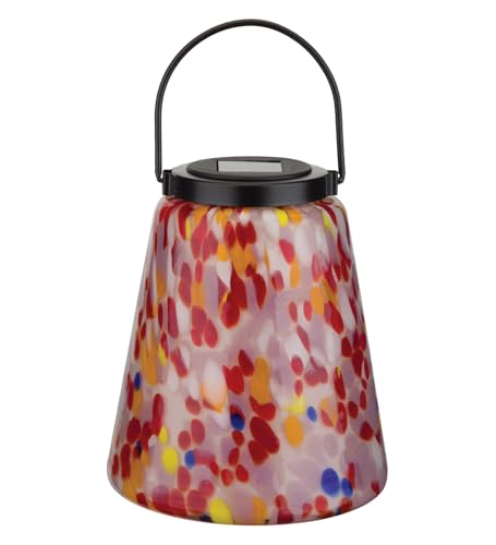 Lanterne solaire en verre extérieur multicolore décoration jardin maison