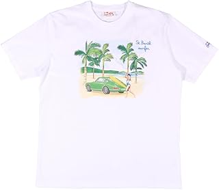 [Saint Barth] セントバース Uネック半袖Tシャツ SURF CAR GIRL 01N ENB ホワイト L 【S33128】