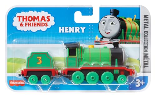 Thomas and Friends Toy Train, Henry Diecast Push-Along Engine with Tender for Preschool Pretend Play, HMC43 - Image 6