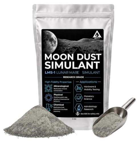 Image of Lunar Mare Regolith Simulant LMS-1 - Moon Soil Simulant for Research, Hardware Testing, Rover Studies, Lunar Surface Testing, and Advanced Education (Five Kilograms)