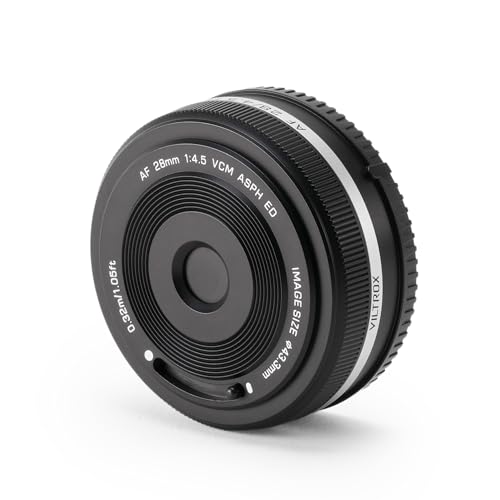 Image of VILTROX 28mm f4.5 Pancake Lens for Sony E, Auto Focus 28mm f /4.5 FE Chips-Size Ultra-Thin Full Frame Lens for Sony E Mount