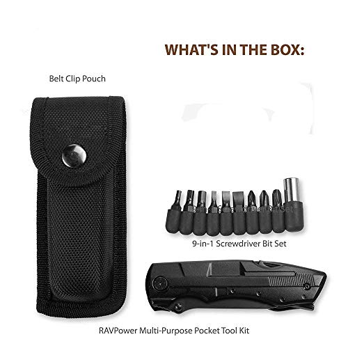 Meedasy Multitool Knife 5-In-1 Portable Pocket Folding Plier, Safety Lock Tactical Tools With Screwdriver/Driver Bit, Mutipurpose Outdoor Survival/Camping/Fishing/Hunting/Hiking #TOP6