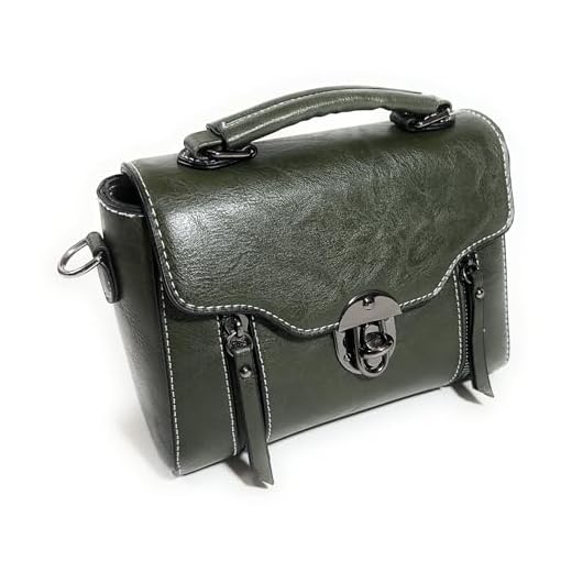 Bolsa de mão verde de designer ou bolsa transversal decorativa - couro sintético vintage feminino - Bolsa, Verde