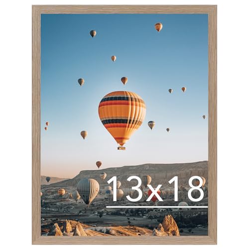 Image of JCJMY 13x18 Picture Frame Rustic Brown for Poster Photo Picture, Horizontal and Vertical Formats for Wall Hanging, 13 x 18 Wall Gallery Poster Photo Frame for 13 by 18 Photos Posters, Rustic Brown