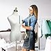 Bonnlo Female Dress Form for Clothing Presentation, Height Adjustable Women Mannequin Torse Body with Stable Gold Finish Metal Stand, Clothing Dress Jewelry Display Sewing Model (Beige, Regular)