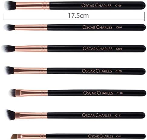 Oscar Charles Make up Brushes Set, 12 Piece Makeup Brushes Professional - Rose Gold