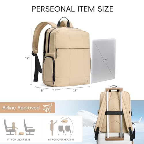 Image of CLUCI Lightweight Travel Backpack Carry on Flight Approved, Puffy Gym Backpack with Shoe Compartment, Personal Item Travel Bag, 15.6 inch Laptop Backpack for Weekender Business
