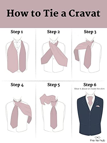 Image of The Tie Hub Microfibre Cravat for Men - Formal & Wedding Occasion Wear