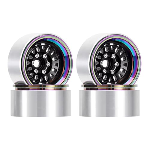 RC�J�[�p�[�c For SCX10 For TRX4 For VS4-10 Gen8 W1960 1/10 RC �N���[���[ 10 �~�����[�g���I�t�Z�b�g�A���~ 1.9 "�r�[�h���b�N�z�C�[�����������[�g�R���g���[���Ԃ̏C�����i(Black)