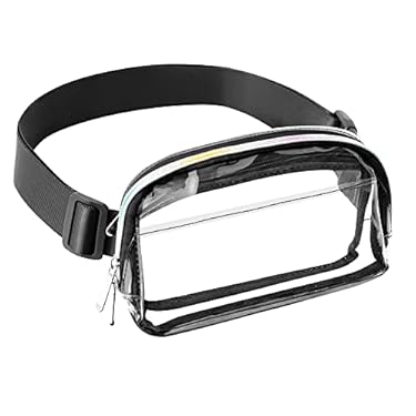 AMAZON - Clear Fanny Pack Stadium Approved for Women & Men Belt Bag Crossbody Waterproof with Adjustable Strap for Festival Sports Workout