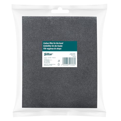 Sillar Filter Dunstabzugshaube Aktivkohle Zuschneidbar 38x56cm Aktiv-Kohlefilter für Abzugshaube Dunstabzug Dunstfilter Universal