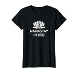 Womens Women's Namastay In Bed Funny Yoga T-Shirt