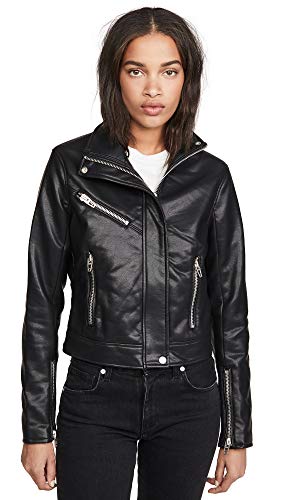 Blank Denim Women's Essentials Moto Jacket, Black, X-Small