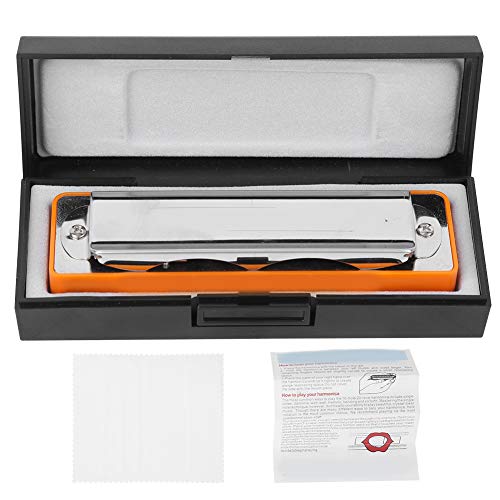 Harmonica Key of Bb 10 Holes Blues Harmonica Mouth Orgue pour la pratique des débutants(Orange) - Les Beatles, Paul McCartney, John Lennon, RIngo Starr, George Harrison Harmonica Key of Bb 10 Holes Blues Harmonica Mouth Orgue pour la pratique des débutants(Orange) – Image 5