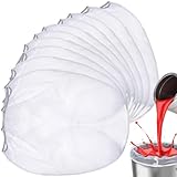 10 Pack Paint Strainer Bags 5 Gallon Paint Strainer Bags Filters Paint Filter Bags Fine Mesh with Elastic Drawstring for 5 Gallon Bucket Paint Strainer