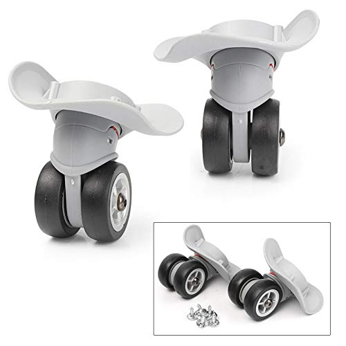 Newsmarts Replacement Luggage Spinner Wheel 2Pcs Set of Suitcase Wheel Universal for Most Luggage W042, Grey Large2