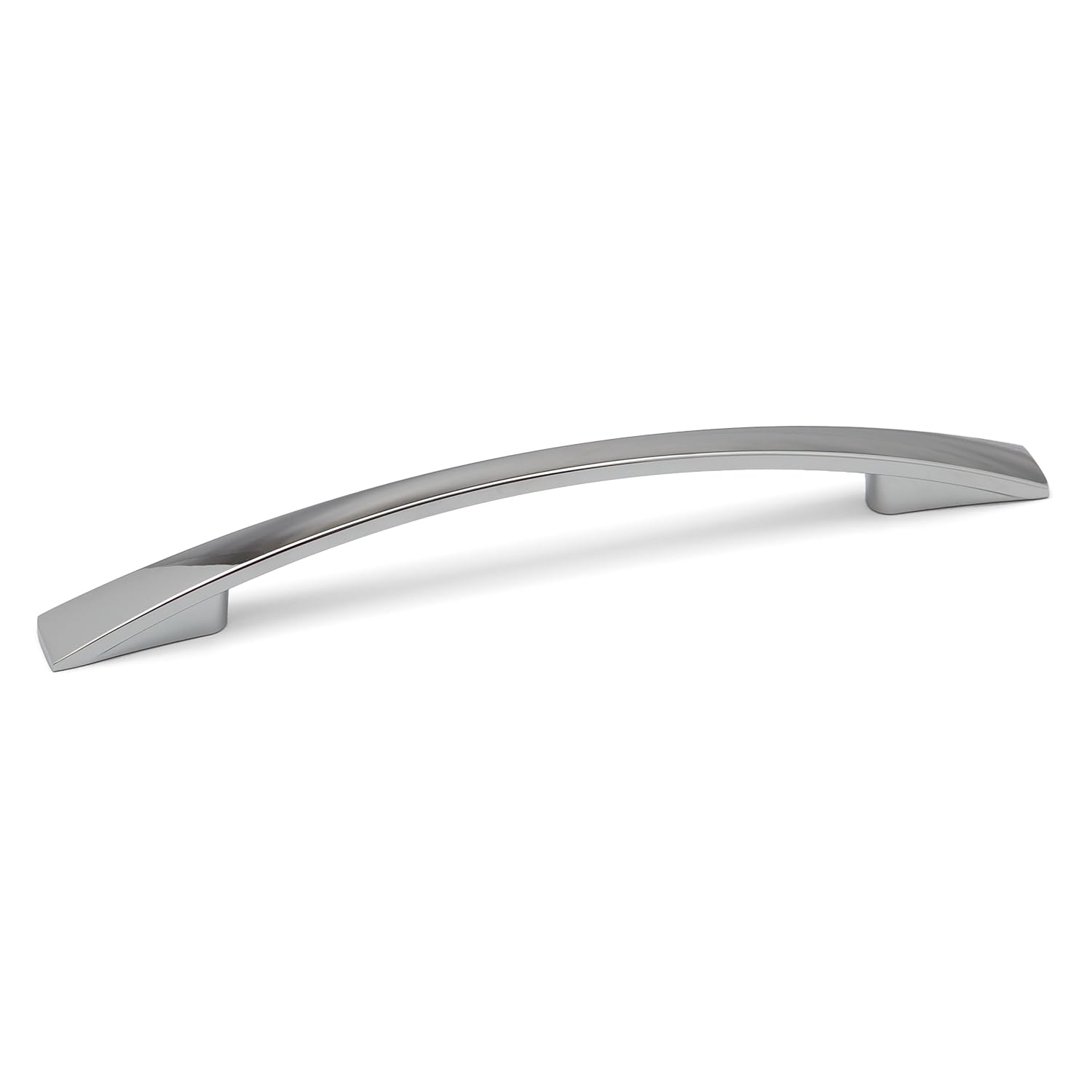 128mm Polished Chrome Kitchen Handle Curved Silver Slim Bar Cupboard Cabinet Door Drawer Pull