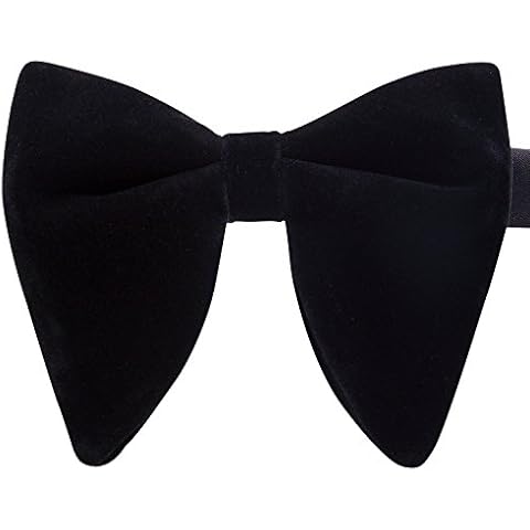 BIYINI Men's Oversized Bow Tie Wedding Party Self Big Bow Tie Solid Color Butterfly Bowknots Cover