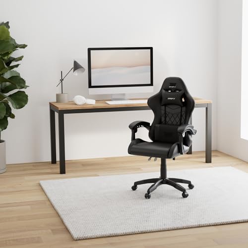 DR35 – Sedia Gaming Ergonomica Professionale con Braccioli 2D Regolabili, Supporto Lombare e Cervicale, Reclinabile a 135°, Rivestimento in Pelle Sintetica, Ruote Silenziose, Nero - Sedia gaming - Immagine 1