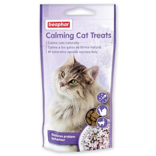 Beaphar - Calming bits - Premios calmante de Valeriana para Gatos - Reduce el estrés y los Problemas de Comportamiento sin somnolencia - Sabor Pollo - Listo para Usar - 35g