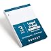 TOPS Docket Writing Pads, 8-1/2" x 11-3/4", Legal Rule, White Paper, 3-Hole Punched, 100 Sheets, 3 Pack (63393)