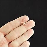 Bulk 100 Starfish Rose Gold Tone Charms 2 Sided - GC704