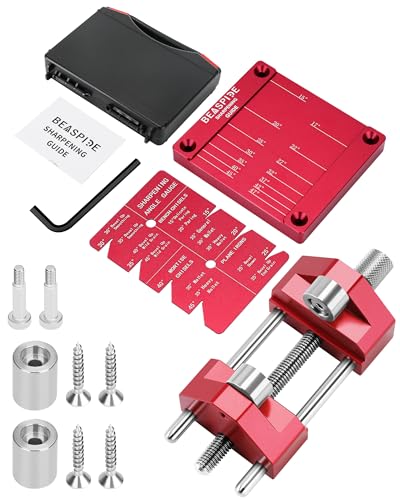 Beaspire Aiguiseur d’Angle avec Guide d’Affûtage, Porte-Burin pour Burins en Bois et Rabots...