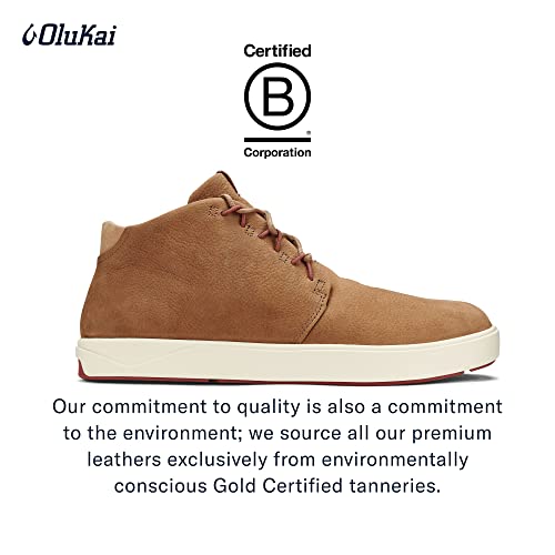 OLUKAI Nana Hele Men's Waterproof Chukka Boots, Full-Grain Waterproof Leather Shoes & Wet Grip Rubber Soles, Comfort Fit & Arch Support4