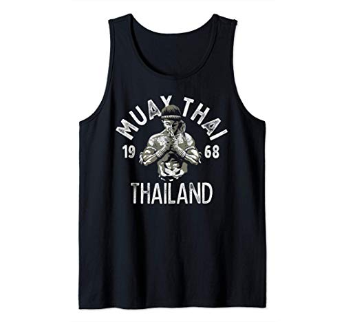 Muay Thai Thailand Vintage Tiger Fighter Training Gift Canotta