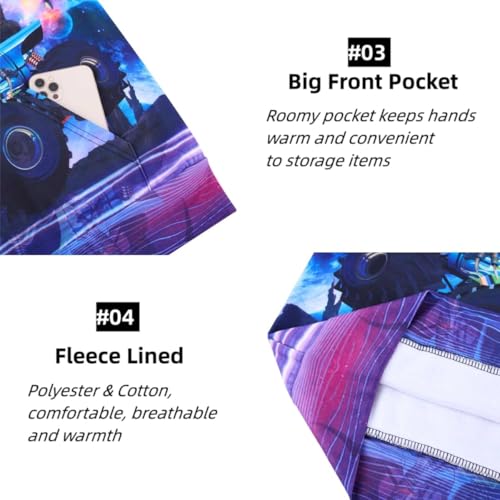 Idgreatim Unisex Ugly Christmas Crewneck Sweatshirt Novelty 3D Graphic Long Sleeve Sweater Shirt