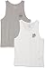 Price comparison product image Jack & Jones Men's Vest pack of 2, Multicolored (Cloud Dancer Detail: Lgm - Reg Long Line(White/Grey), XX-Large