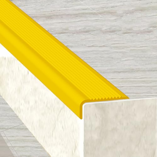Nariz de vinilo para escaleras, borde antideslizante autoadhesivo, impermeable para interiores y exteriores, tiras de PVC precortadas para escaleras, protector de esquina de borde seguro