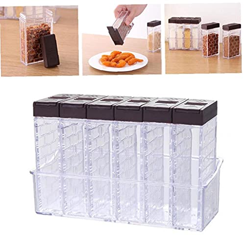 Spice Shaker Box, 6 Pack Creature Jars Salt & Pepper Spice Shaker Box, Plastic Camping Kruiden Doos Voor Opslag Keuken… - Image 4
