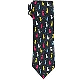 Jedenkuku Cute Color Cat Men'S Novelty Necktie Ties Funny Neckties Fashion Neck Ties Wedding Business Party Gifts